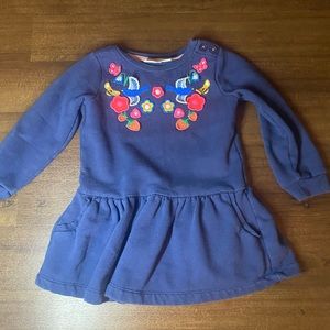 Mini Boden Blue Dress -2/3Y
